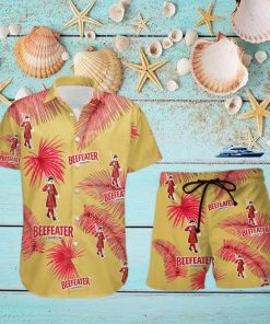 Beefeater Gin Palm Leaves Tropical Hawaiian Shirt And Shorts Unique Summer Gift