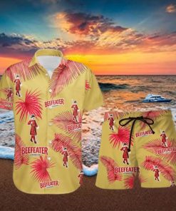 Beefeater Gin Palm Leaves Tropical Hawaiian Shirt And Shorts Unique Summer Gift
