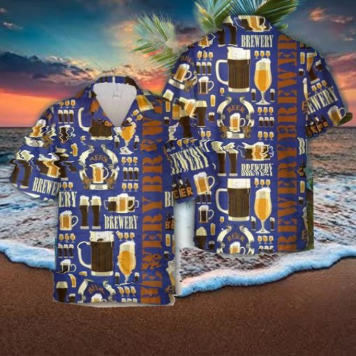 Beer Brewery Glasses Hawaiian Shirt Beach Shirt For Men Women