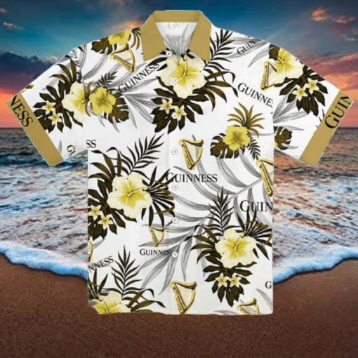 Beer Guinness Hibiscus Hawaiian Shirt