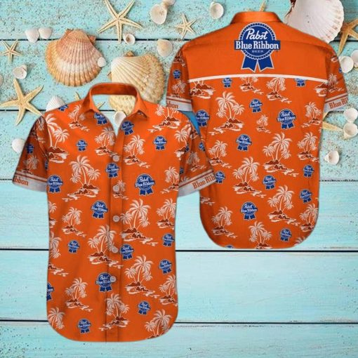 Beer Pabst Blue Ribbon Hawaiian Shirt Aloha Shirt Gift For Beach Trip