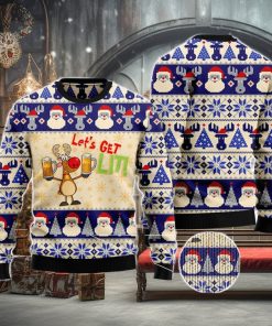 Beer Santa Pattern Ugly Christmas Sweater AOP All Over Printed Sweater
