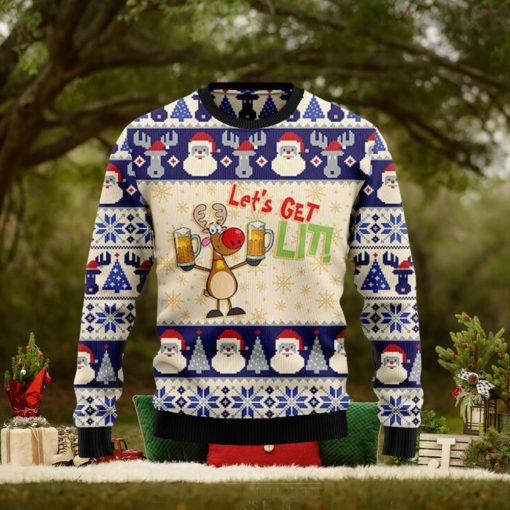 Beer Ugly Christmas Sweater Unisex Womens & Mens, Couples Matching