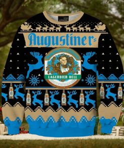 Beers Augustiner 3D Print Fun Black Christmas Sweater
