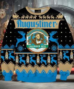 Beers Augustiner 3D Print Fun Black Christmas Sweater