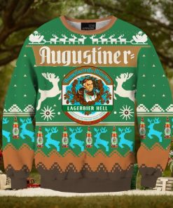 Beers Augustiner 3D Print Fun Green Christmas Sweater