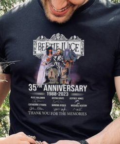 Beetle Juice 35th anniversary 1988 2023 thank you for the memories signatures shirt