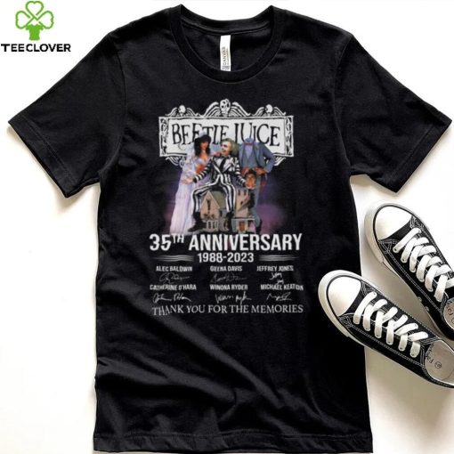 Beetle Juice 35th anniversary 1988 2023 thank you for the memories signatures shirt