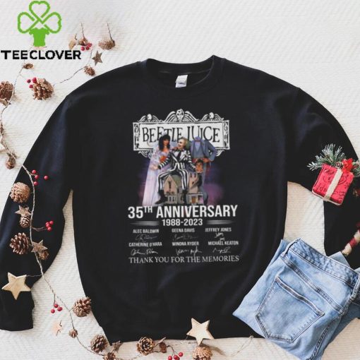 Beetle Juice 35th anniversary 1988 2023 thank you for the memories signatures shirt