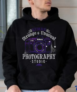 Beetlejuice Lydia’s Strange and Unusual Photography Studio logo shirt