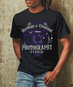 Beetlejuice Lydia’s Strange and Unusual Photography Studio logo shirt