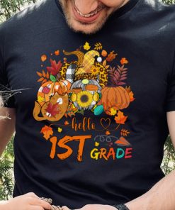 Beginning Of Autumn Fall Teacher Sunflower Hello 1st Grade Long Sleeve T Shirt