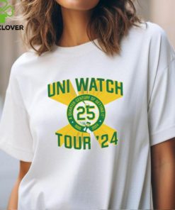 Behold The Uni Watch 25th anniversary Tour A Quarter Century Of Getting 25 1999 2024 T Shirt