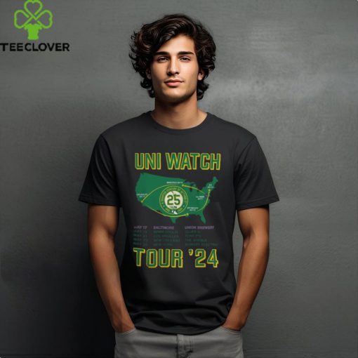 Behold the Uni Watch 25th Anniversary Tour 2024 T Shirts