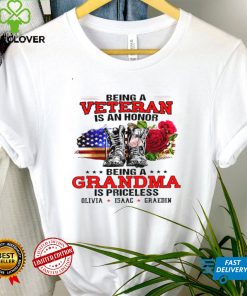 Being a veteran is an honor being a grandma is priceless is priceless shirt tee