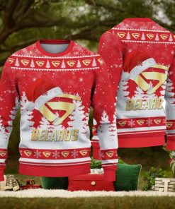 Belarus Logo Wearing Santa Hat Christmas Gift Ugly Christmas Sweater For Car Lover 3D Sweater 1 Belarus Logo Wearing Santa Hat Christmas Gift Ugly Christmas Sweater For Car Lover 3D Sweater