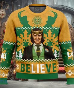 Believe Loki Marvel Ugly Christmas Sweater 3D Gift Christmas Funny