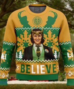 Believe Loki Marvel Ugly Christmas Sweater 3D Gift Christmas Funny