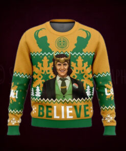 Believe Loki Ugly Christmas Sweater