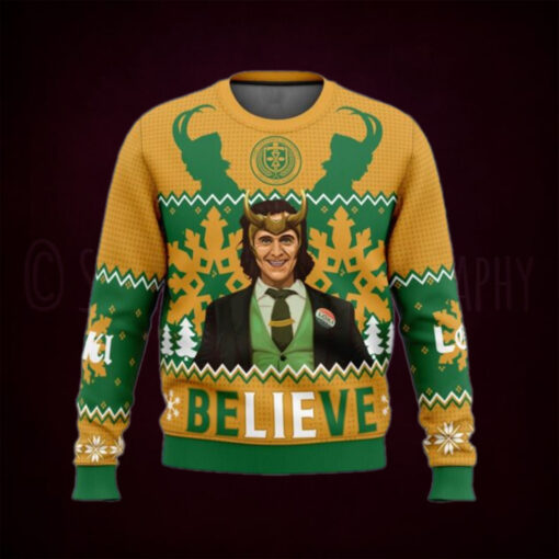 Believe Loki Ugly Christmas Sweater