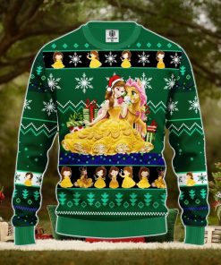 Bella Beauty And The Beast Ugly Christmas Sweater Green Amazing Gift Men And Women Christmas Gift