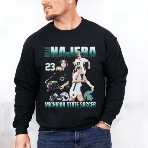 Bella Najera 90s Michigan State soccer 90s graphic Signature t hoodie, sweater, longsleeve, shirt v-neck, t-shirt