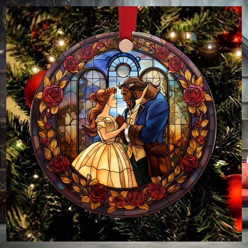 Belle Christmas Ornament Beauty And The Beast Double Sided Ceramic Ornament Disney Princess Xmas Tree Decoration Wedding Gift Belle And The Beast Movie Belle Christmas Ornament Beauty And The Beast Double Sided Ceramic Ornament Disney Princess Xmas Tree Decoration Wedding Gift Belle And The Beast Movie