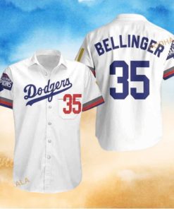 Bellinger 35 Los Angeles Dodgers Funny Hawaiian Shirt Gift For Baseball Players