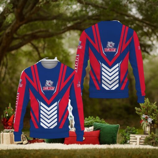 Belmont Bruins American Sports Team Ugly Christmas AOP Sweater