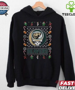 Bemidji State Beavers x Grateful Dead Christmas Ugly Sweater Black Merch Shirt