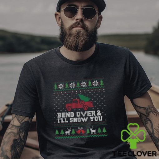 Bend Over And I’ll Show You Couples Christmas Shirt