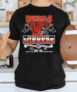 Bengals Cincinnati 2021 2022 AFC Wild Card Winners Cincinnati Bengals 26 19 Las Vegas Raiders Shirt