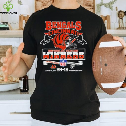 Bengals Cincinnati 2021 2022 AFC Wild Card Winners Cincinnati Bengals 26 19 Las Vegas Raiders Shirt