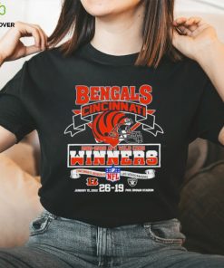 Bengals Cincinnati 2021 2022 AFC Wild Card Winners Cincinnati Bengals 26 19 Las Vegas Raiders Shirt