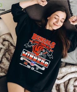 Bengals Cincinnati 2021 2022 AFC Wild Card Winners Cincinnati Bengals 26 19 Las Vegas Raiders Shirt