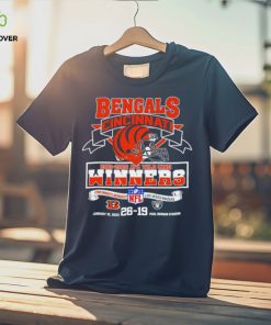 Bengals Cincinnati 2021 2022 AFC Wild Card Winners Cincinnati Bengals 26 19 Las Vegas Raiders Shirt