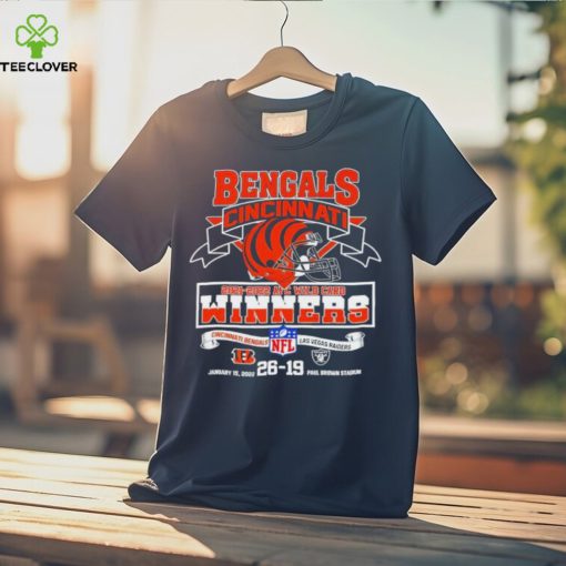 Bengals Cincinnati 2021 2022 AFC Wild Card Winners Cincinnati Bengals 26 19 Las Vegas Raiders Shirt