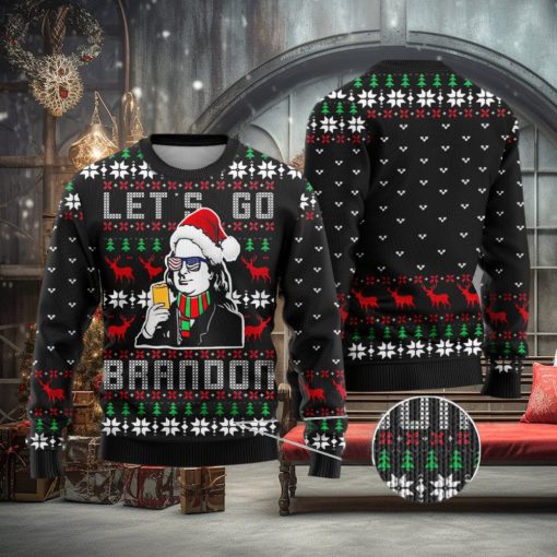 Benjamin Let’s Go Brandon Ugly Xmas Sweater FJB 3D Christmas Sweater