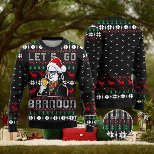 Benjamin Let’s Go Brandon Ugly Xmas Sweater FJB 3D Christmas Sweater