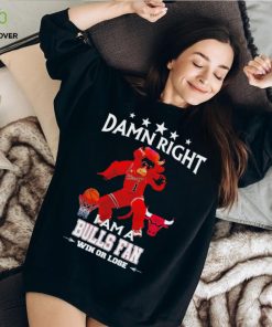 Benny mascot damn right I am a Bulls fan win or lose hoodie, sweater, longsleeve, shirt v-neck, t-shirt