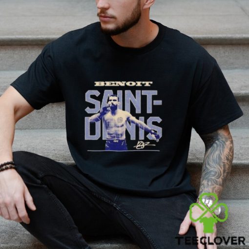 Benoit Saint Denis Ufc Bitmap Retro Signature T Shirt