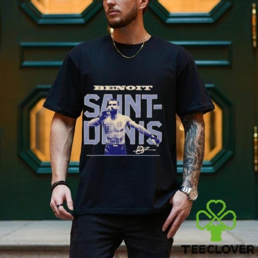 Benoit Saint Denis Ufc Bitmap Retro Signature T Shirt