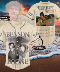 Benson Boone Fireworks & Rollerblades World Tour Personalized Baseball Jersey
