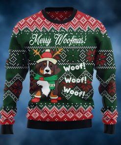 Bernese Mountain Dog Woofmas Ugly Christmas Sweater