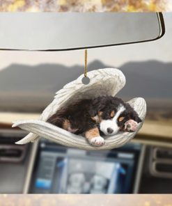 Bernese Mountain Sleeping Angel Ornament