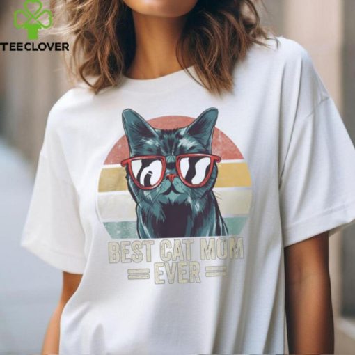 Best Cat Mom Ever Retro Vintage Cat Mothers Day 2023 T Shirt