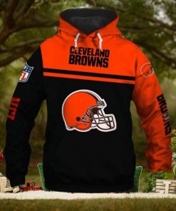 Best Cleveland Browns 3D Skull Zip Hoodie