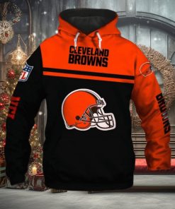 Best Cleveland Browns 3D Skull Zip Hoodie