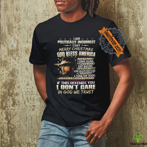 Best Clint eastwood god bless america in god we trust American flag shirt