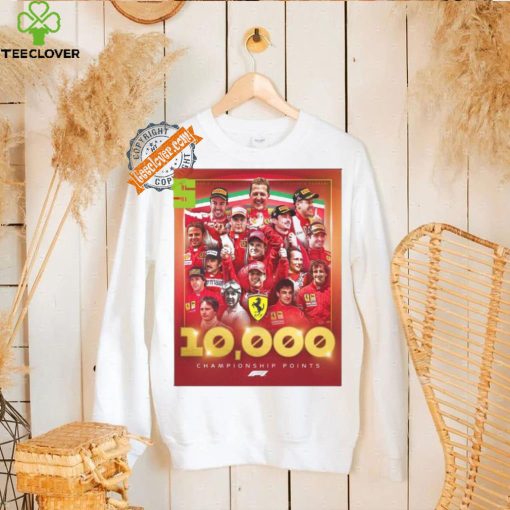 Best Congratulations to scuderia ferrari the first f1 team to reach 10000 championship points home decor poster hoodie, sweater, longsleeve, shirt v-neck, t-shirt